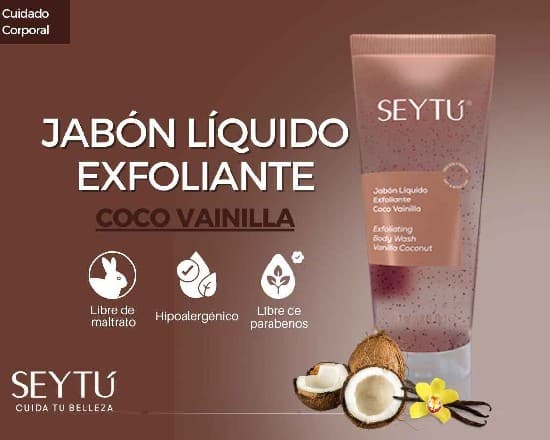 Jabón líquido exfoliante Coco vainilla